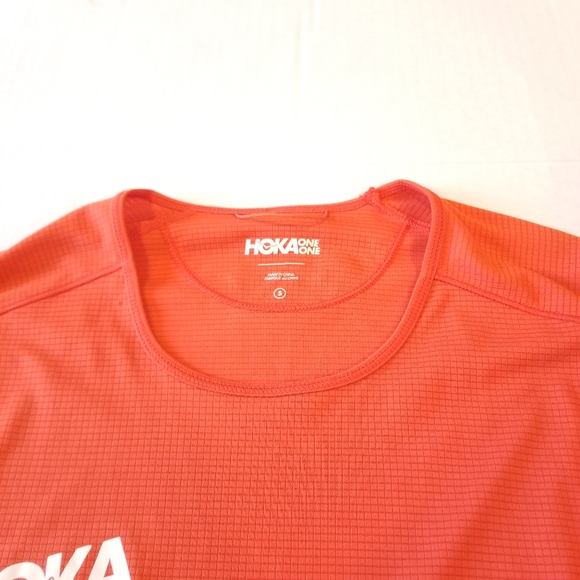 Hoka One One Polartec Power Dry Performance Long Sleeve Shirt Orange Small Men - Picture 4 of 7